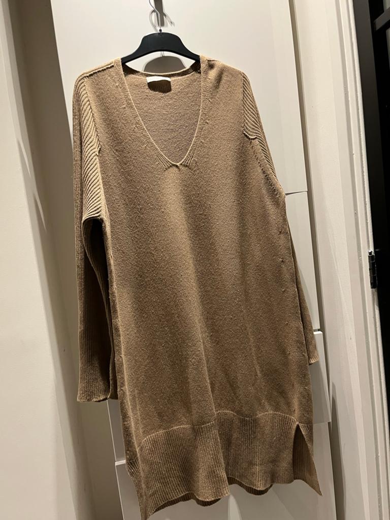 Stefanel Trui Jurk Maat 44 46, Kleding | Dames, Ophalen, Zo goed als nieuw, Maat 46/48 (XL) of groter, Beige