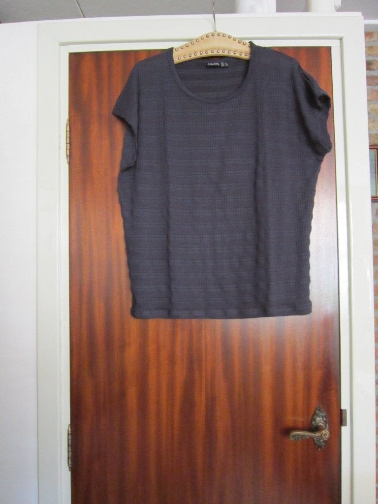 Shirt, donkerblauw, maat 44/46, 100% polyester. Merk ESMARA., Blauw, Maat 42/44 (L), Nieuw, Korte mouw