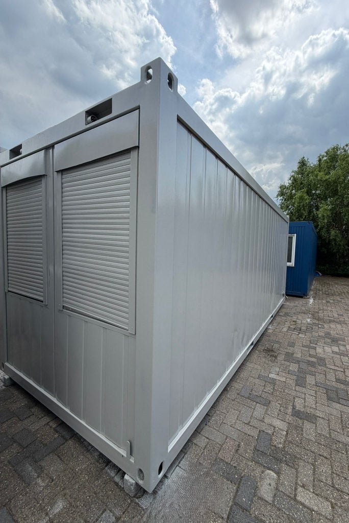 Kantoorunit, Bouw-schaftkeet, Woonunit, Directiekeet. 6x2,50, Doe-het-zelf en Verbouw, Bouwketen en Schaftketen, Ophalen, Gebruikt