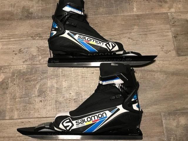 Salomon kluunschaatsen met Viking ijzers (mt46), Overige typen, Ophalen of Verzenden, Zo goed als nieuw, Viking