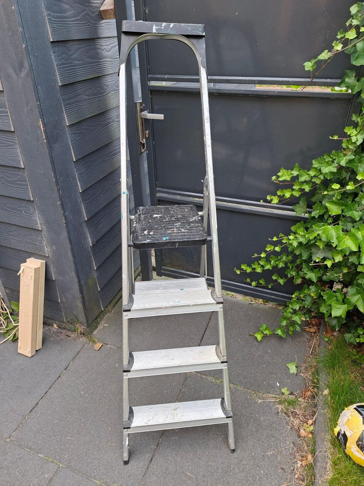 Gebruikte aluminium trap met 3 treden en platform, Ophalen, Gebruikt, Trap, Minder dan 2 meter