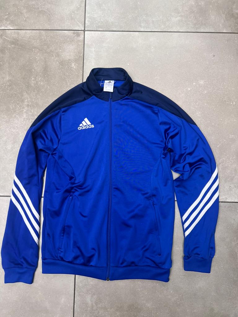 ADIDAS TRAININGSVEST BLAUW TRAINING VEST JASJE MAAT S, Ophalen of Verzenden, Zo goed als nieuw, Blauw, Algemeen