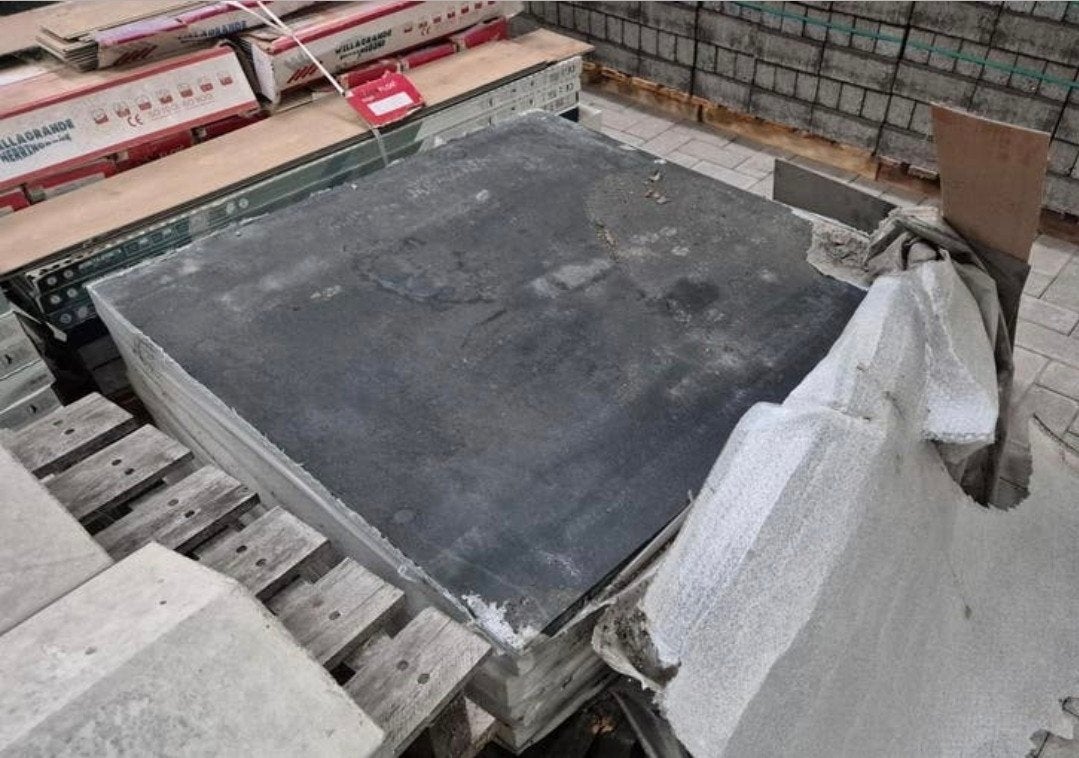 4 stuks meter meter plaat 100x100x6cm antraciet s-partij, Ophalen, Nieuw, Minder dan 5 m², Beton