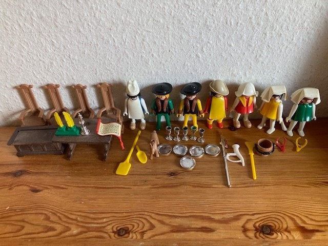 Playmobil vintage middeleeuwse edelen 3410 jaren 70 oud, Kinderen en Baby's, Gebruikt, Complete set, Ophalen of Verzenden, Figuren