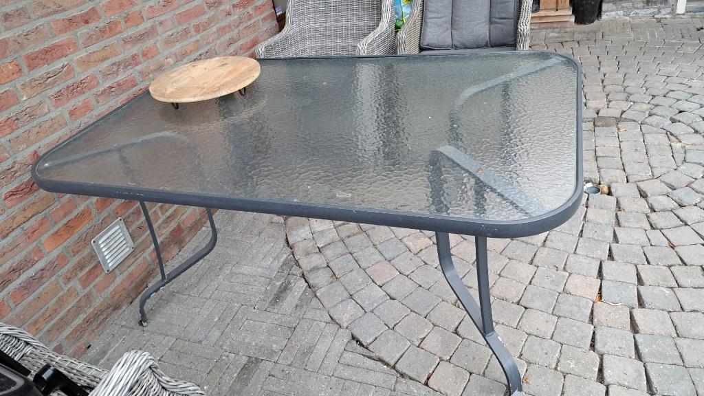 tuintafel, Ophalen, Gebruikt, Rechthoekig, Aluminium