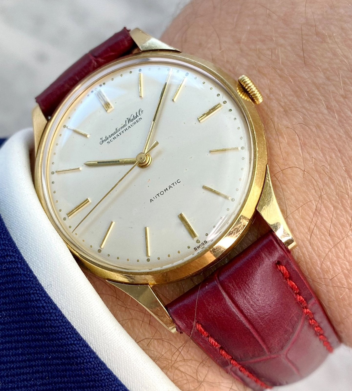 Vintage IWC, Overige merken, Met bandje, Verzenden, Polshorloge