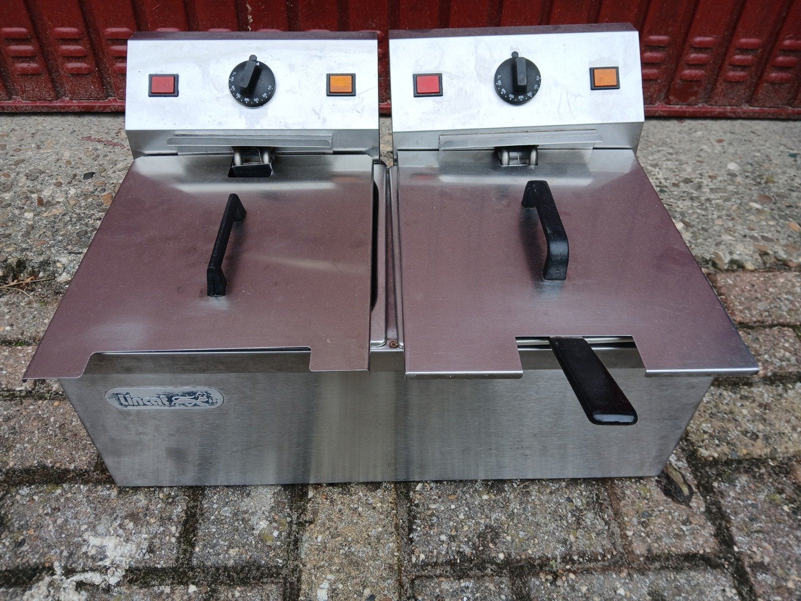Dubbele friteuse, 4 liter of meer, Ophalen of Verzenden, Gebruikt, Duo-friteuse