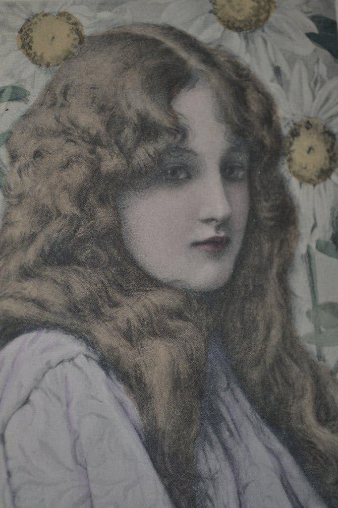 frankrijk 1902 portret meisje lang haar Henry Ryland, Ophalen of Verzenden, Voor 1920, Gelopen, Sterren en Beroemdheden