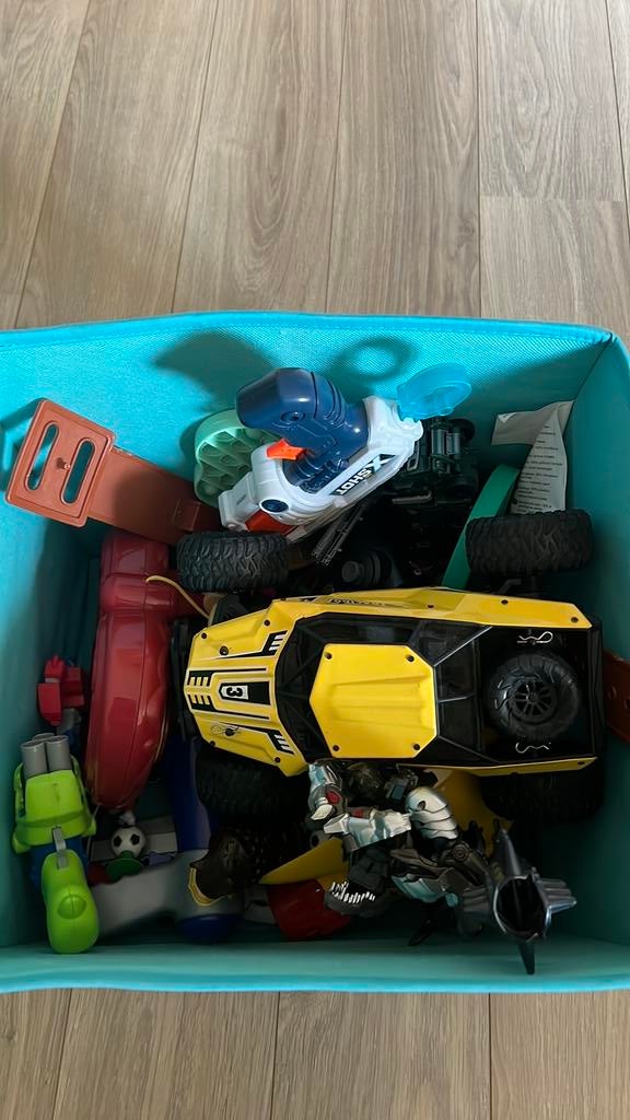 Bak vol speelgoed, Ophalen, Gebruikt