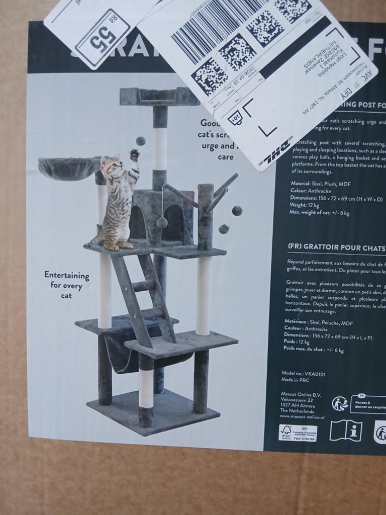 Nieuwe krabpaal voor kleinere katten,, Ophalen of Verzenden, Nieuw