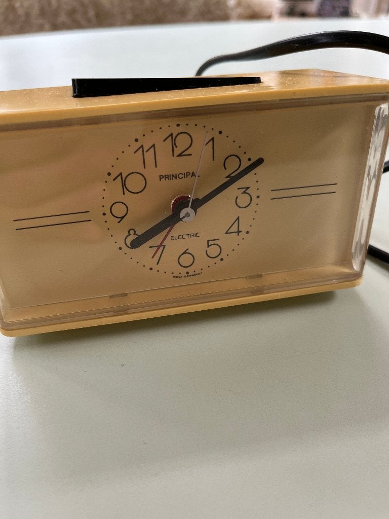 vintage wekker met stekker, Ophalen of Verzenden, Gebruikt, Analoog