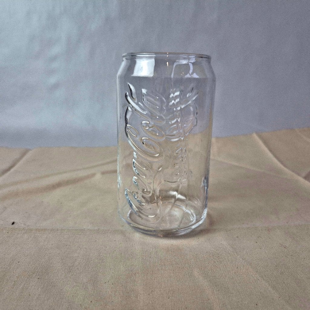 coca cola glas 'can', Ophalen of Verzenden, Gebruikt, Frisdrankglas
