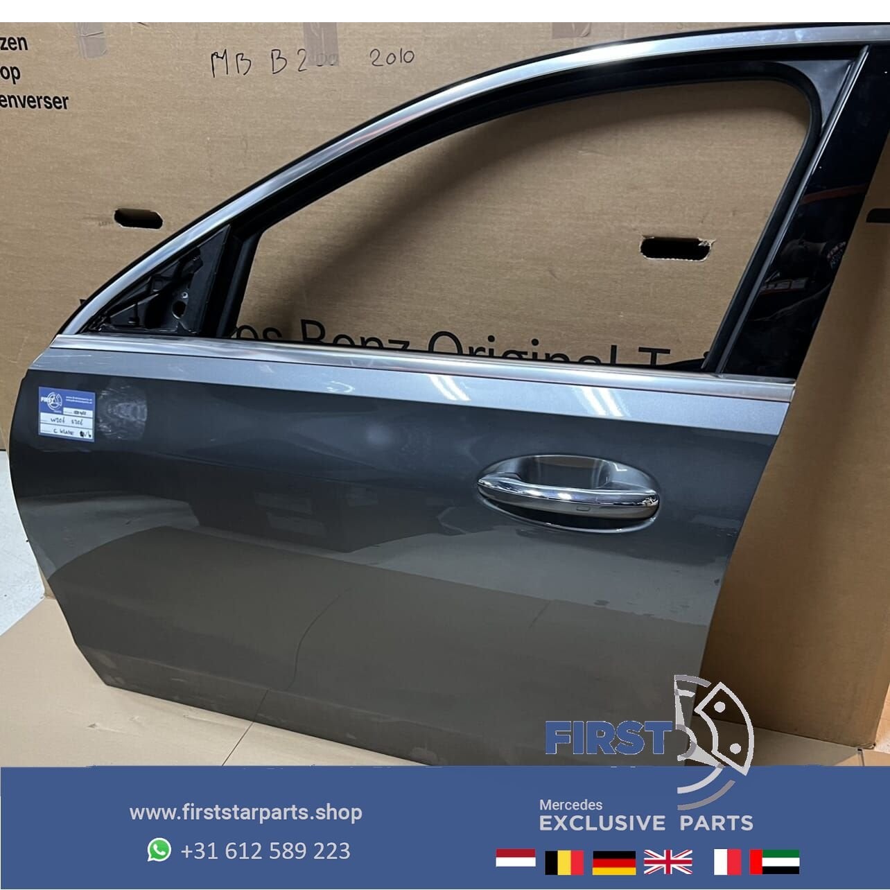 W206 S206 C KLASSE DEUR PORTIER GRIJS COMPLEET LINKSVOOR Mer, Gebruikt, -, Deur, Voor