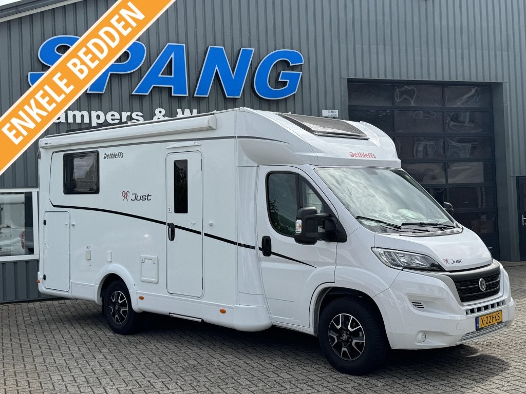Dethleffs Just 90 T 6812 EB 2022 enkele bedden, XL garage, Caravans en Kamperen, Fiat, Tot en met 2, Bedrijf, Dethleffs