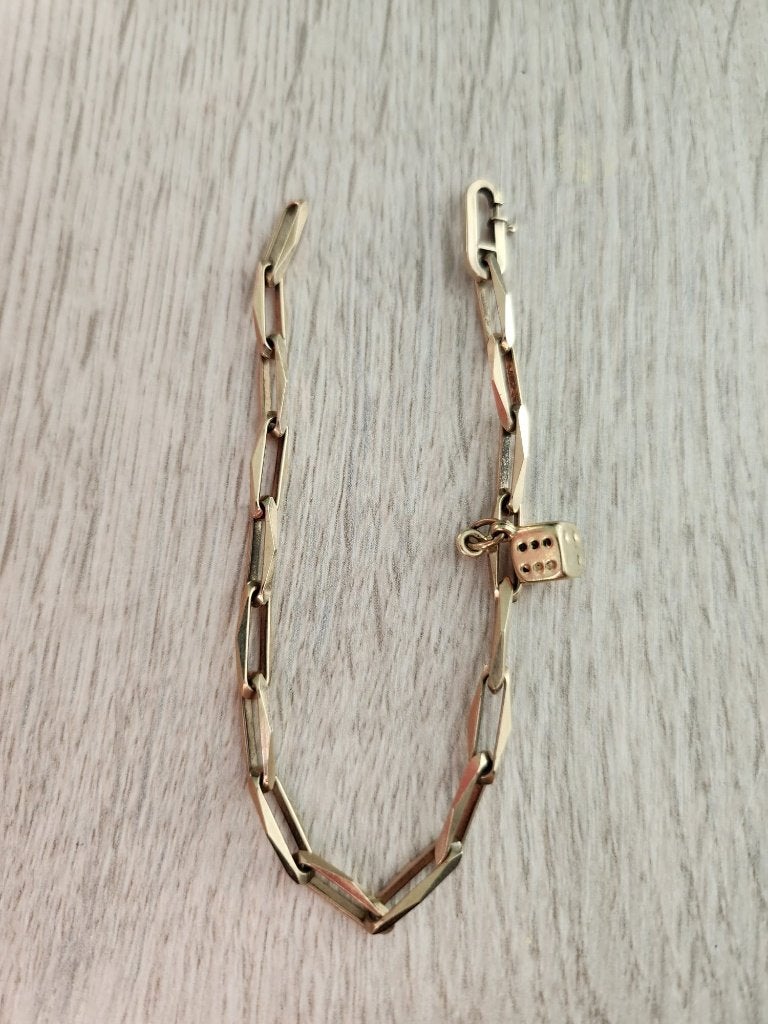 14 karaat gouden Closed 4 Ever armband incl. bedel (18,00cm), Gebruikt, Verzenden, Met bedels of kralen, Goud