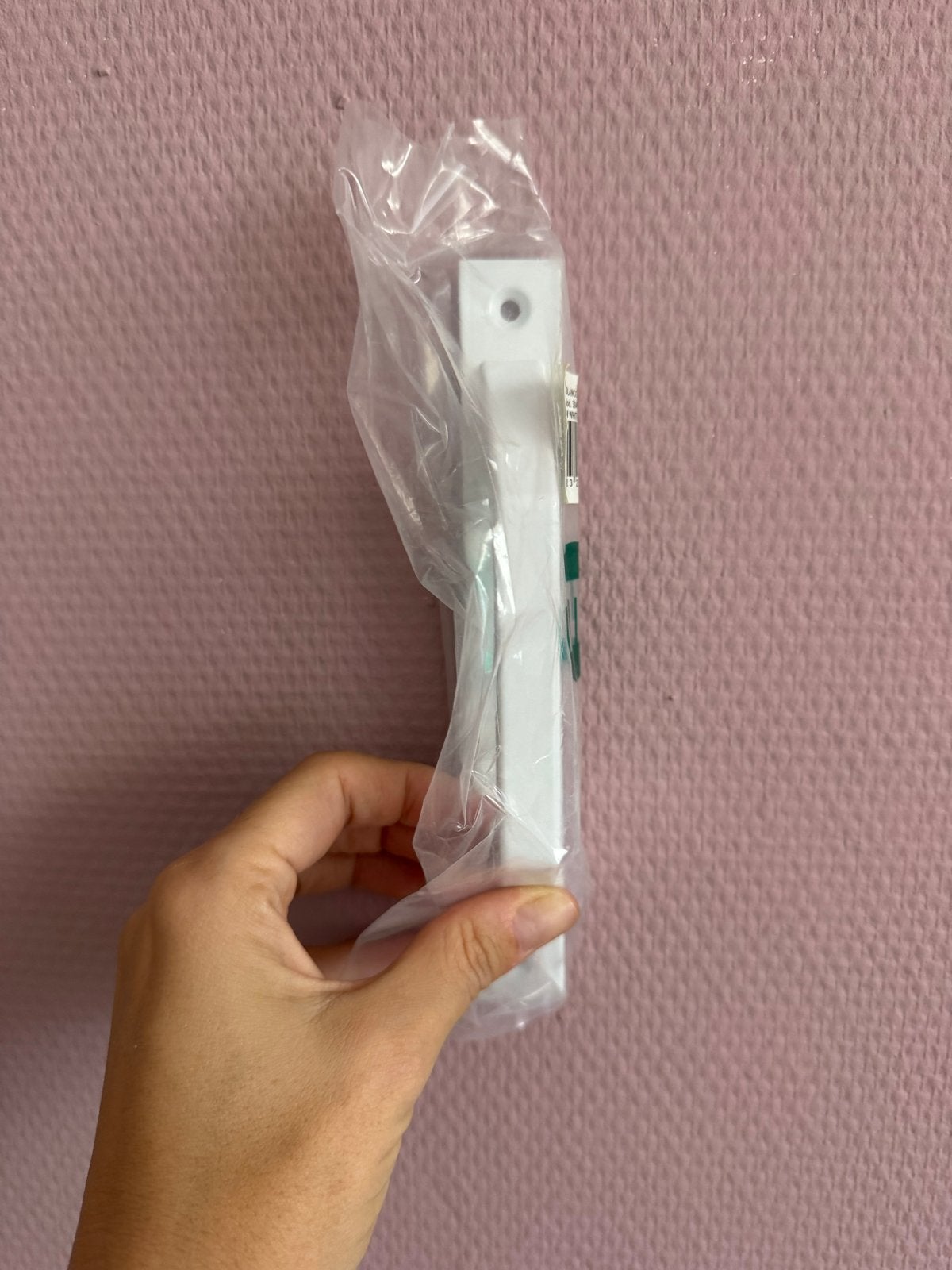 Nieuwe witte aluminium klink - 20cm, Ophalen of Verzenden, Nieuw, Overige materialen, Klink of Kruk