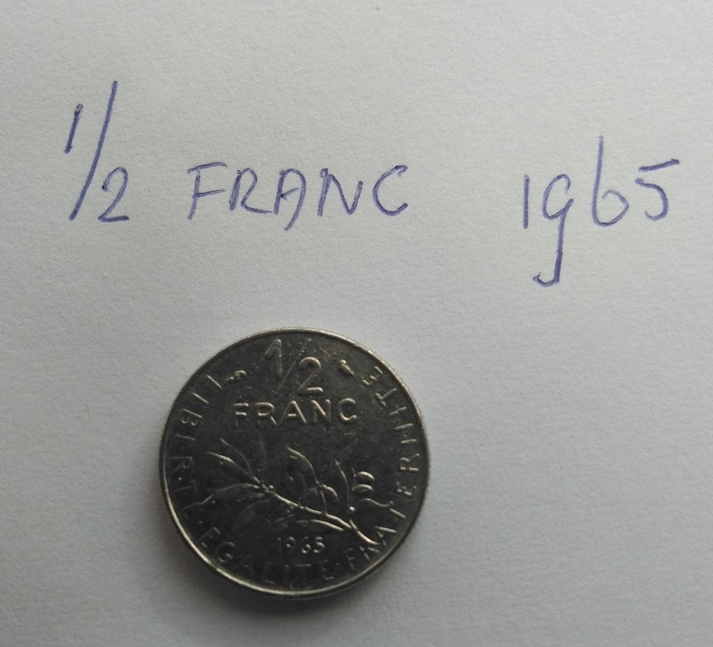 Halve Franc 1965 Frankrijk, Ophalen of Verzenden, Frankrijk, Losse munt