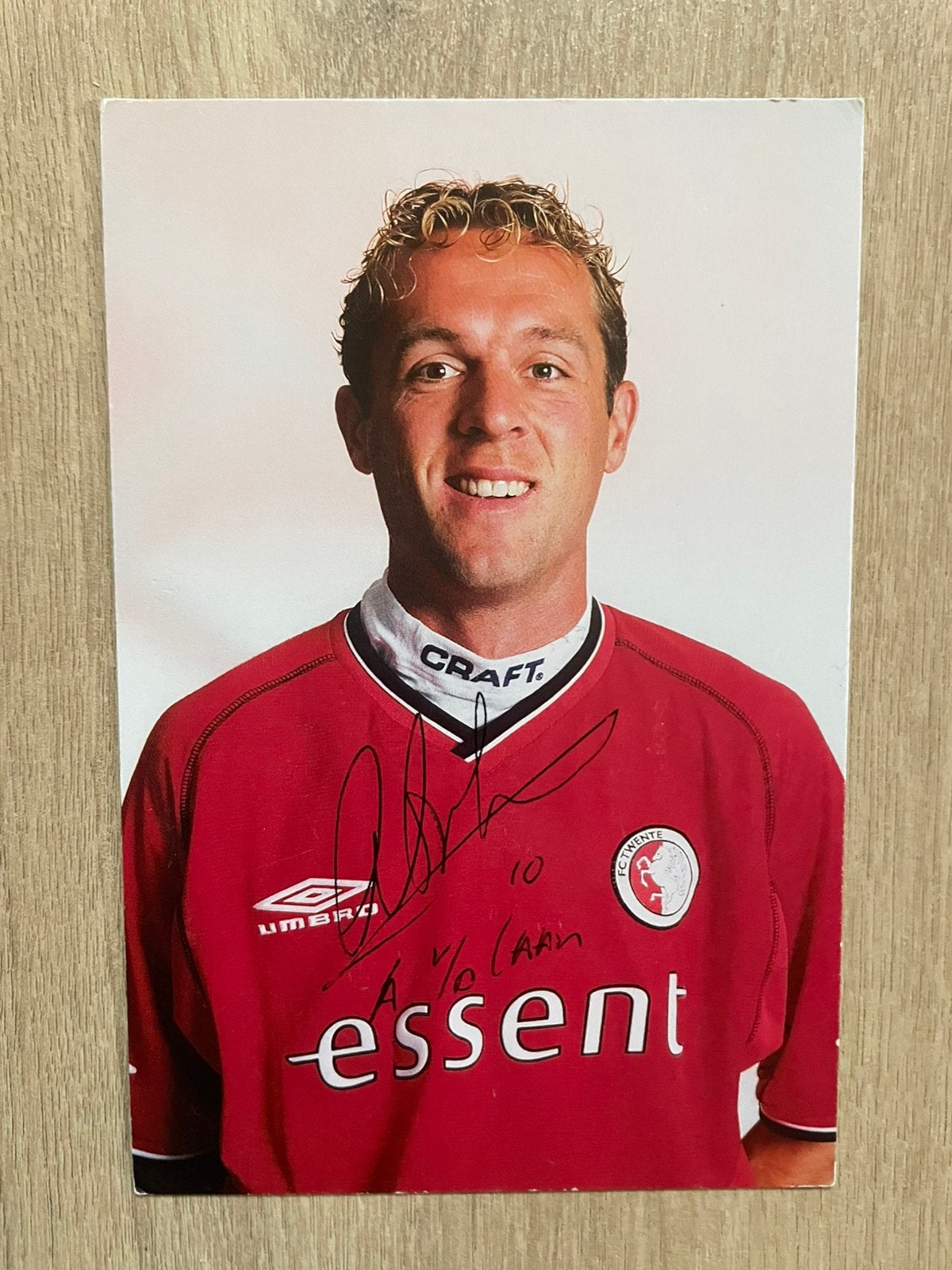 Fotokaart Arjan van der Laan (FC Twente) ., Verzamelen, Ophalen of Verzenden, Nieuw, F.C. Twente, Spelerskaart