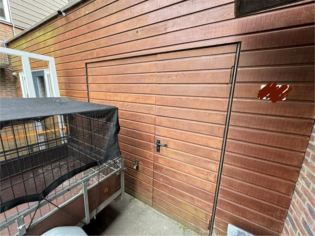 Garagedeur met loopdeur, Ophalen, Gebruikt, 120 cm of meer, Garagedeur