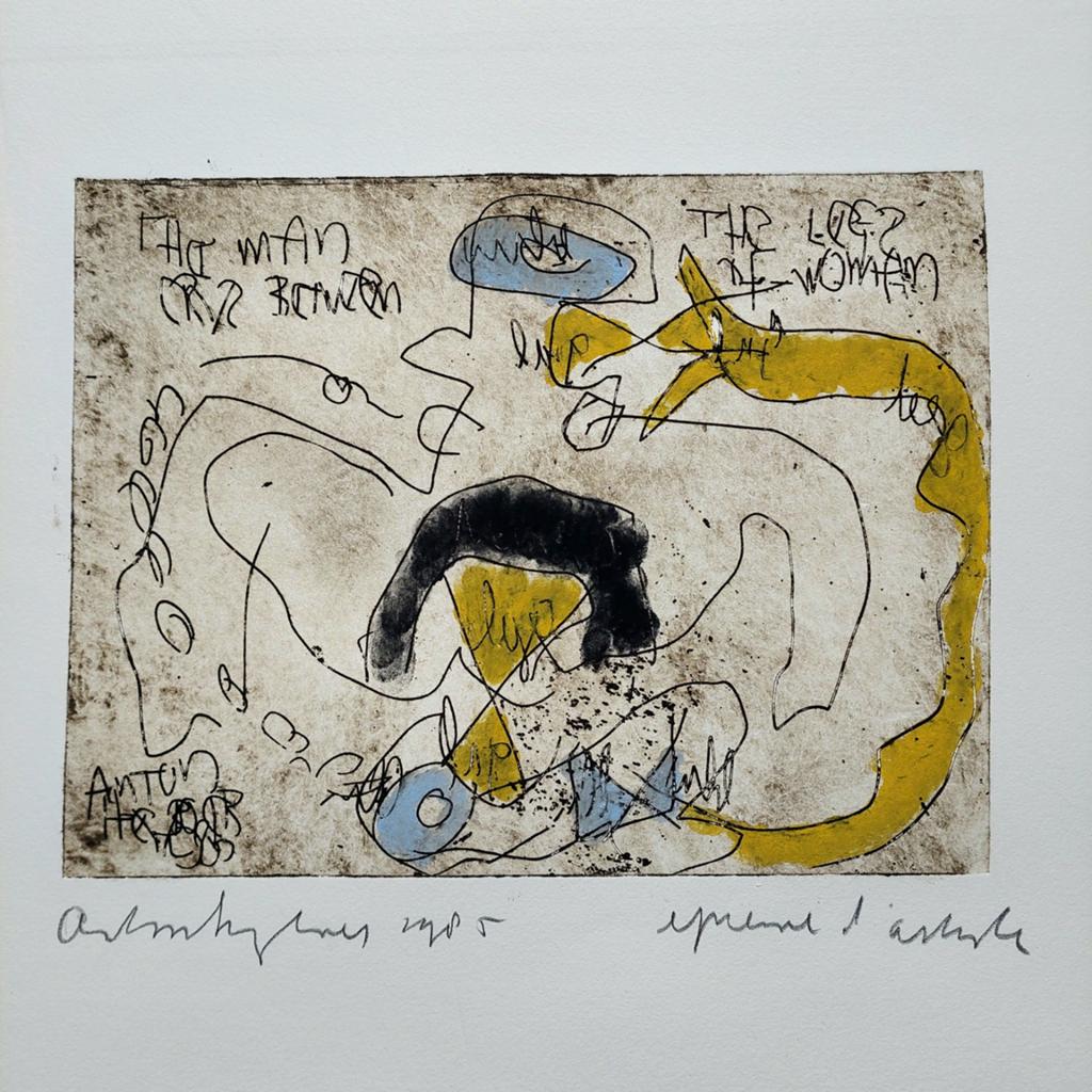 Bijzondere Ets Anton Heyboer uit 1985., Antiek en Kunst, Verzenden