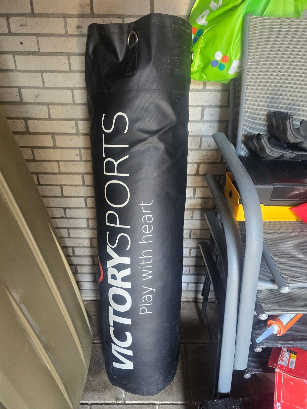 Victory Sports Bokszak - Zwart 150 cm, Sport en Fitness, Ophalen, Gebruikt, Bokszak