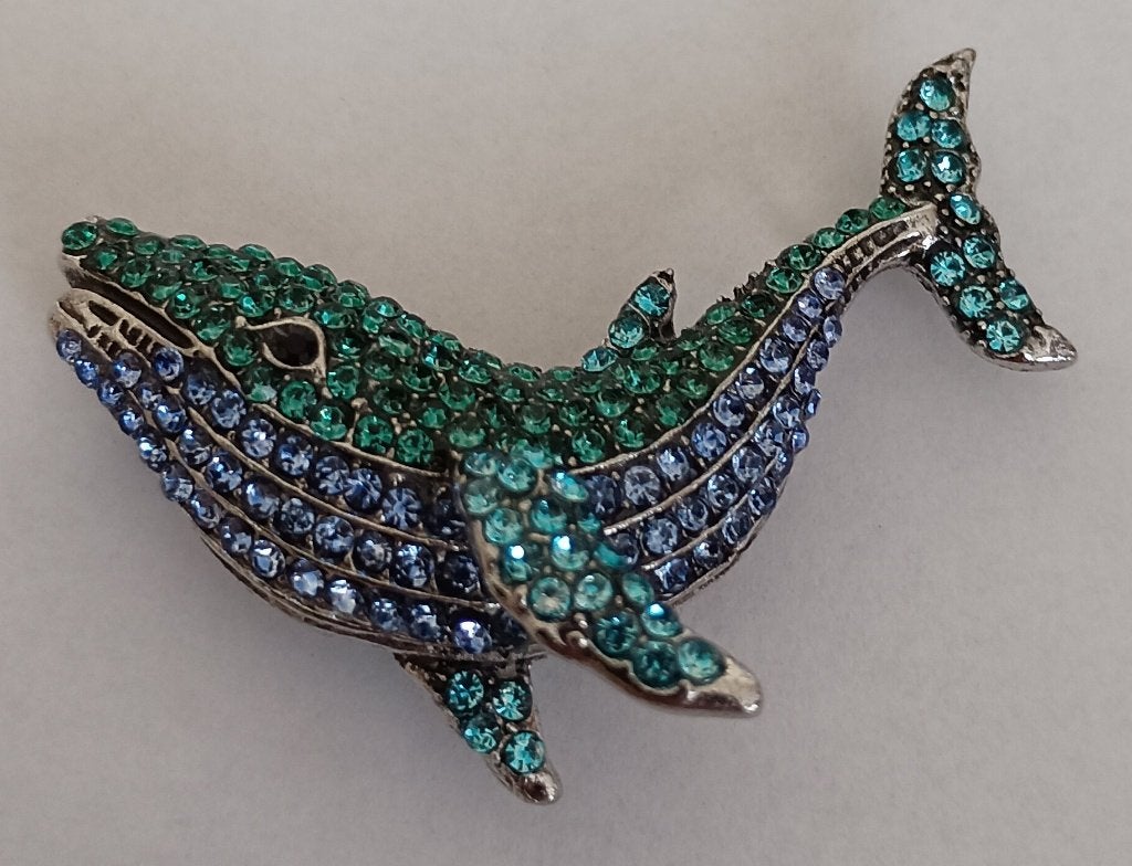 Walvis broche, Overige materialen, 4 tot 7 cm, Overige kleuren, Nieuw