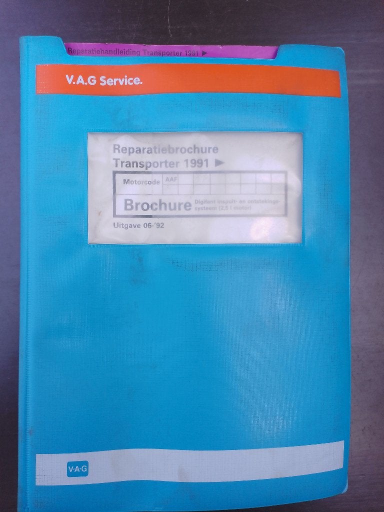 Vw Transporter T4 2.5 dealer werkplaatsboek inspuiting AAF, Verzenden, Gelezen, Volkswagen