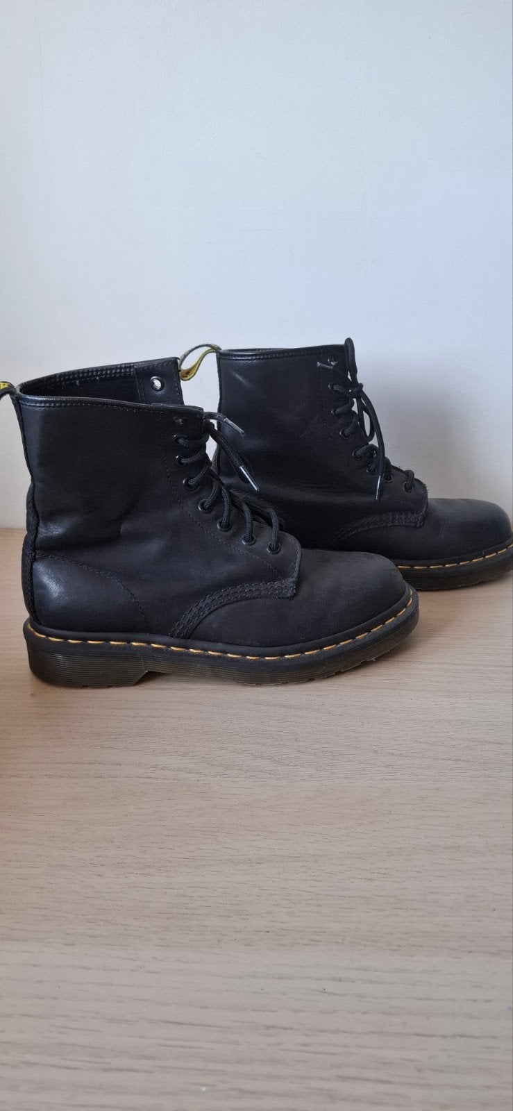 Dr. Martens 1460 Pascal Virginia Zwarte Leren Laarzen, Zwart, Lage of Enkellaarzen, Ophalen of Verzenden, Dr. Martens