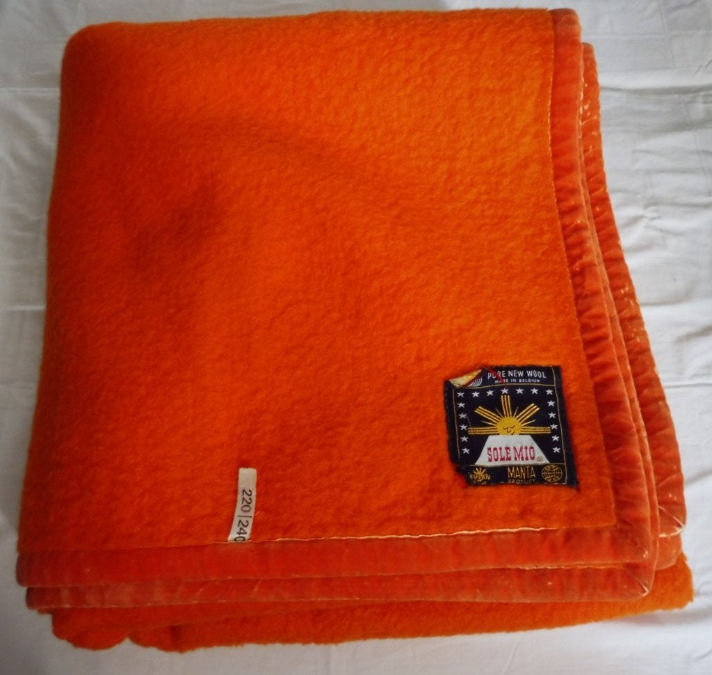 Sole Mio wollen deken 220 x 240 cm cm wol plaid, Ophalen, Gebruikt