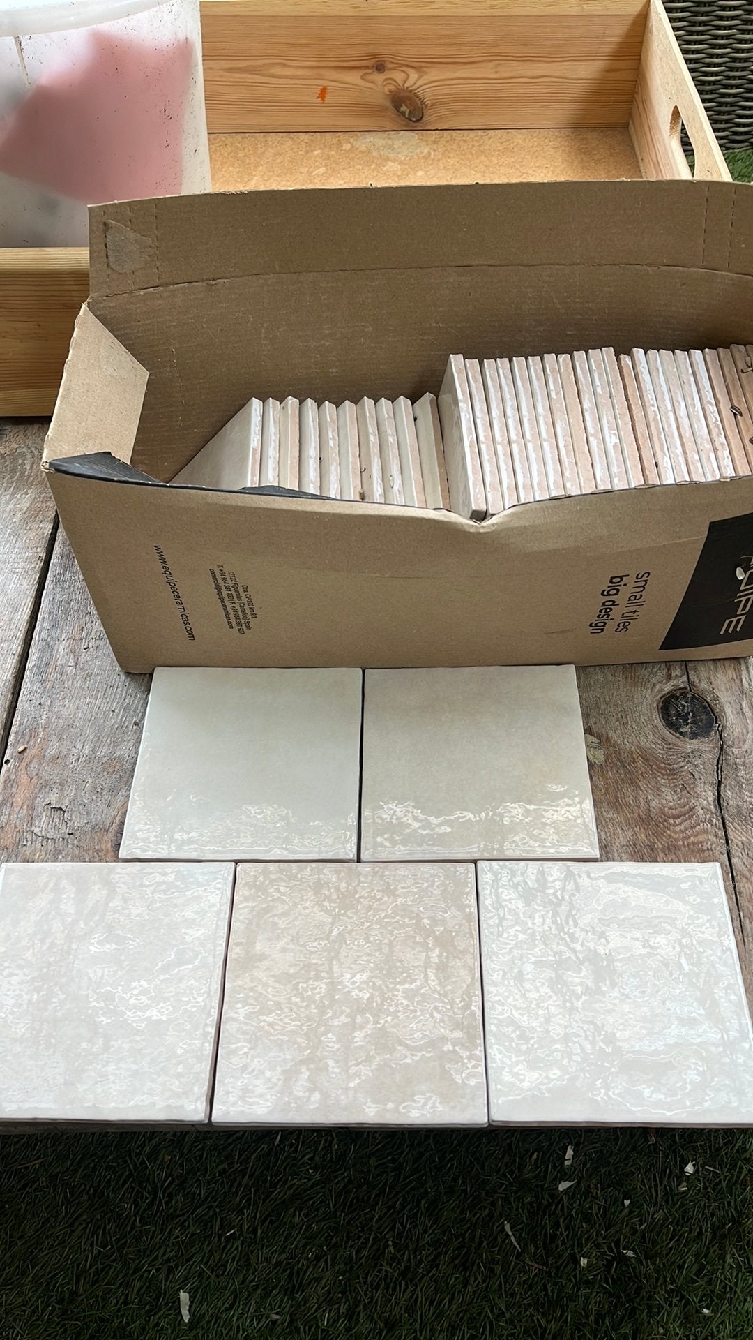 Tegeltjes 10/10 hornbach, nog in assortiment, Ophalen, Doos, Minder dan 35 cm, Minder dan 50 cm