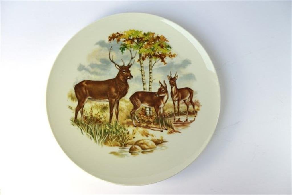 Bord met herten, Antiek en Kunst, Ophalen of Verzenden
