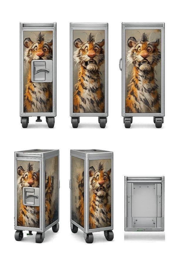 Vliegtuigtrolley met uw eigen ontwerp, Veldhommel Deventer, Ophalen of Verzenden, Zo goed als nieuw, Info@hellotiger.nl