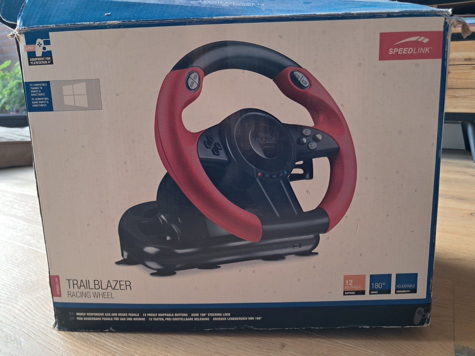 Speedlink Trailblazer Racestuur voor PlayStation/Xbox/PC, Speedlink, Racestuur, Gebruikt, Force feedback