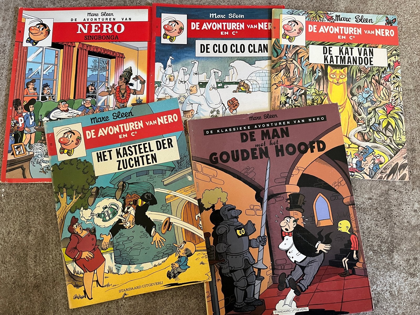 Nero Stripboeken Collectie - 5 Albums van Marc Sleen, Meerdere stripboeken, Ophalen of Verzenden, Gelezen