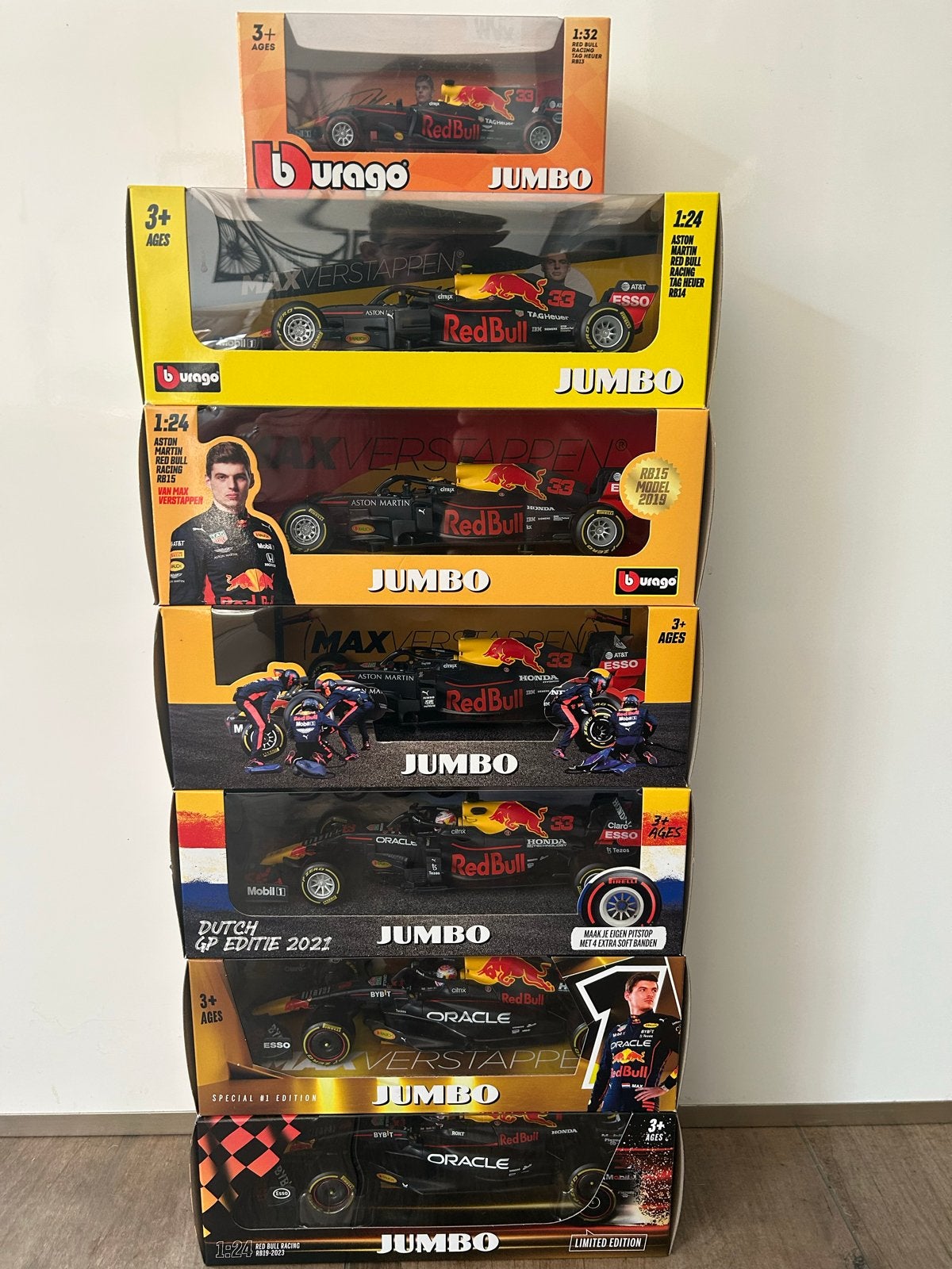 Max Verstappen Red Bull Racing modelauto's (8 stuks), Ophalen, Nieuw, Auto