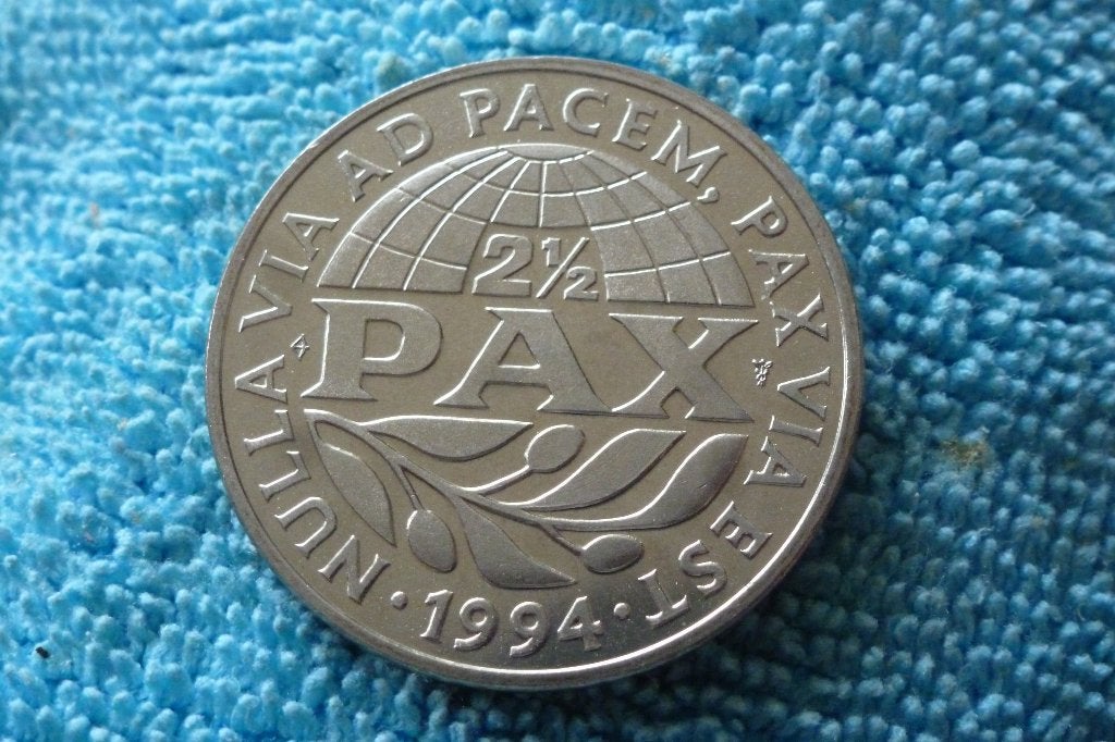 Stadspenning Arnhem 50 jaar City of peace 1994 - 2 1/2 pax, Ophalen of Verzenden, Overige materialen, Nederland