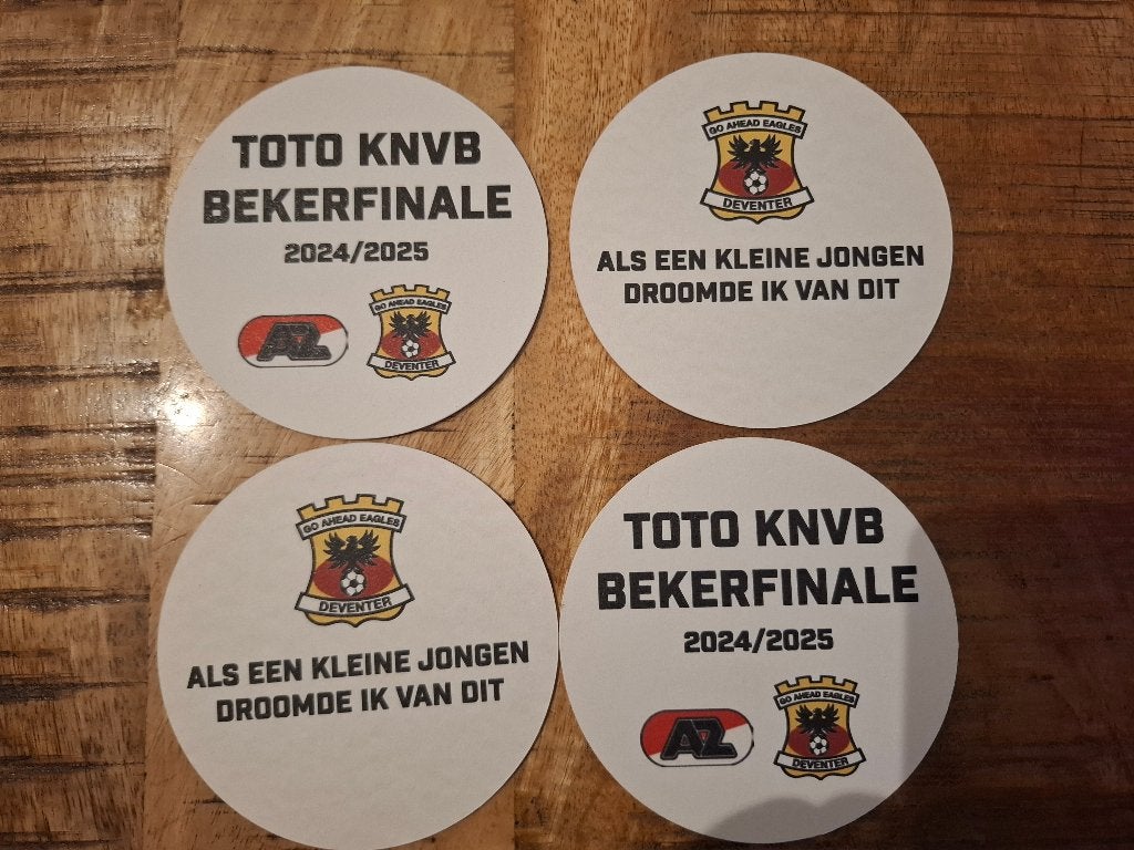 Bierviltjes Go Ahead Eagles-AZ , Bekerfinale , Deventer, Ophalen of Verzenden, Nieuw