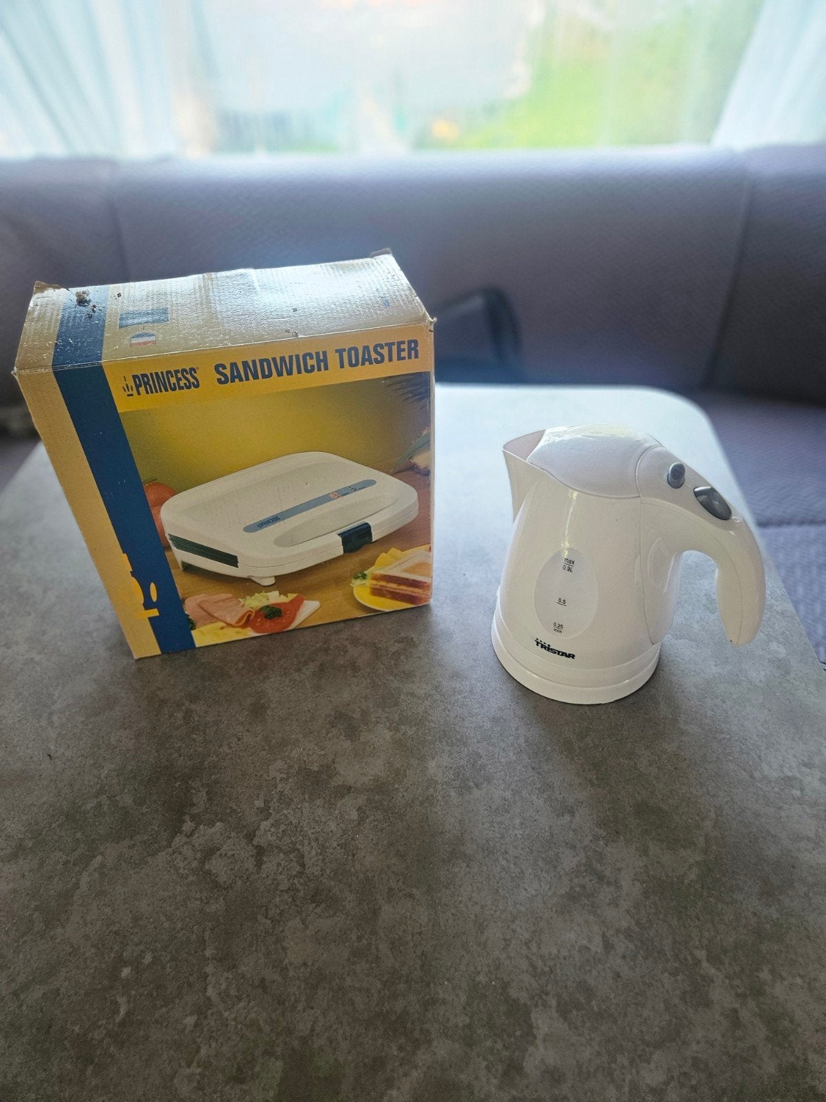 Princess Sandwich Toaster & Tristar Waterkoker, 1 tot 2 liter, Ophalen, Gebruikt