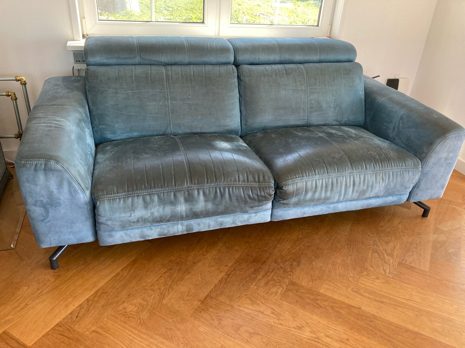 Comfortabele 2-zitsbank met relaxfunctie, Ophalen, Gebruikt, Tweepersoons, 75 tot 100 cm