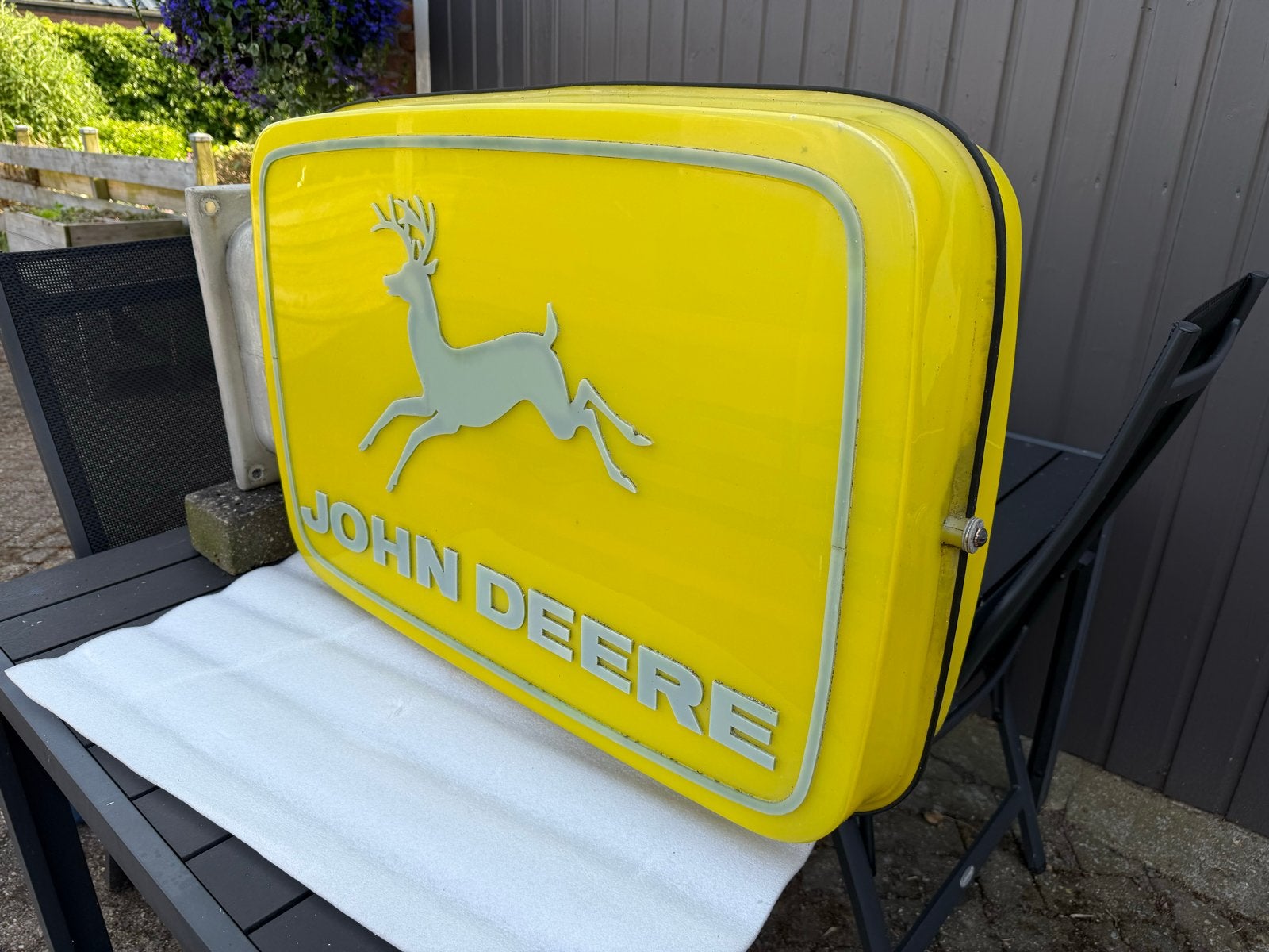 Oude John Deere Lichtreclame Jaren '60 - Dubbelzijdig, Ophalen, Gebruikt, Lichtbak of (neon) lamp
