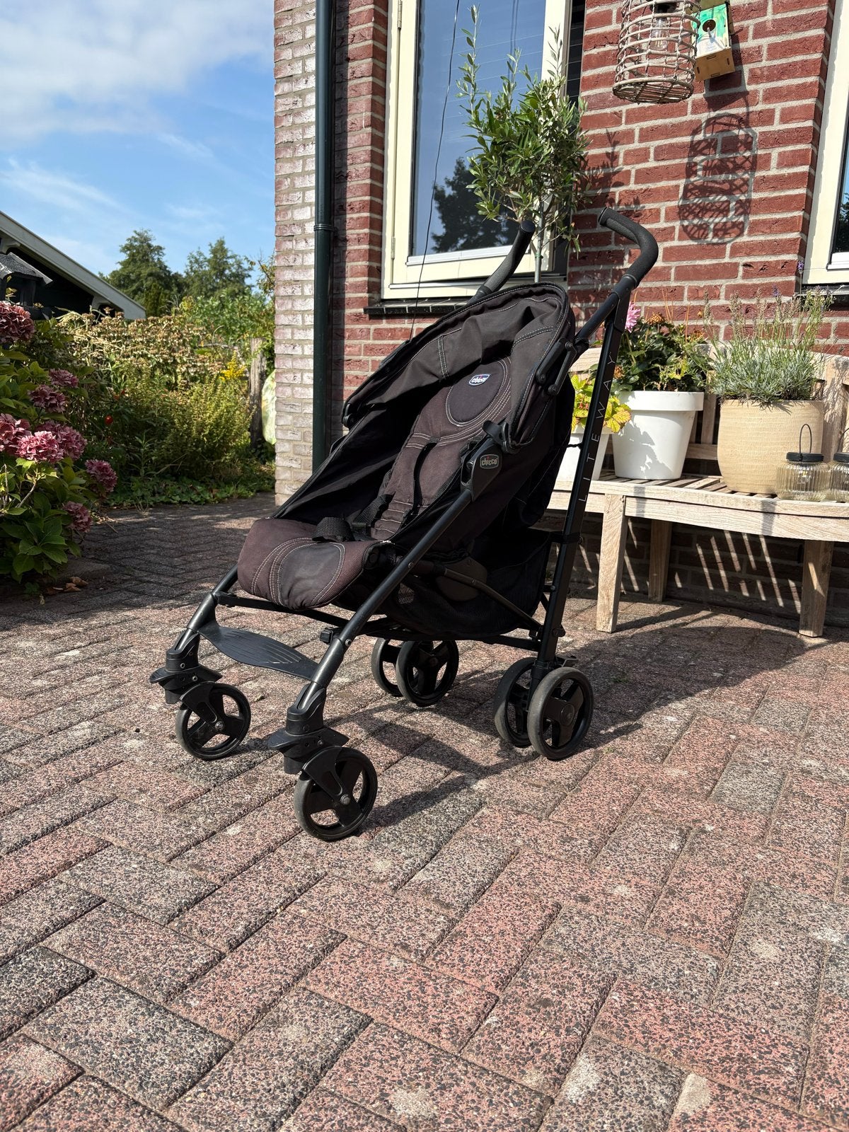 Chicco Liteway buggy met regenkap - Zwart, Ophalen, Gebruikt, Overige merken, Regenhoes