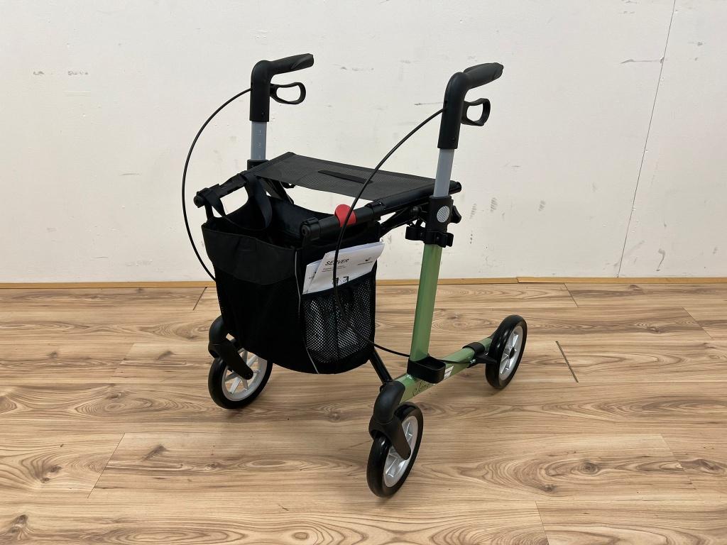 Server rollator olijf groen NIEUW MET ZACHTE BANDEN, Ophalen of Verzenden, Opvouwbaar, Nieuw