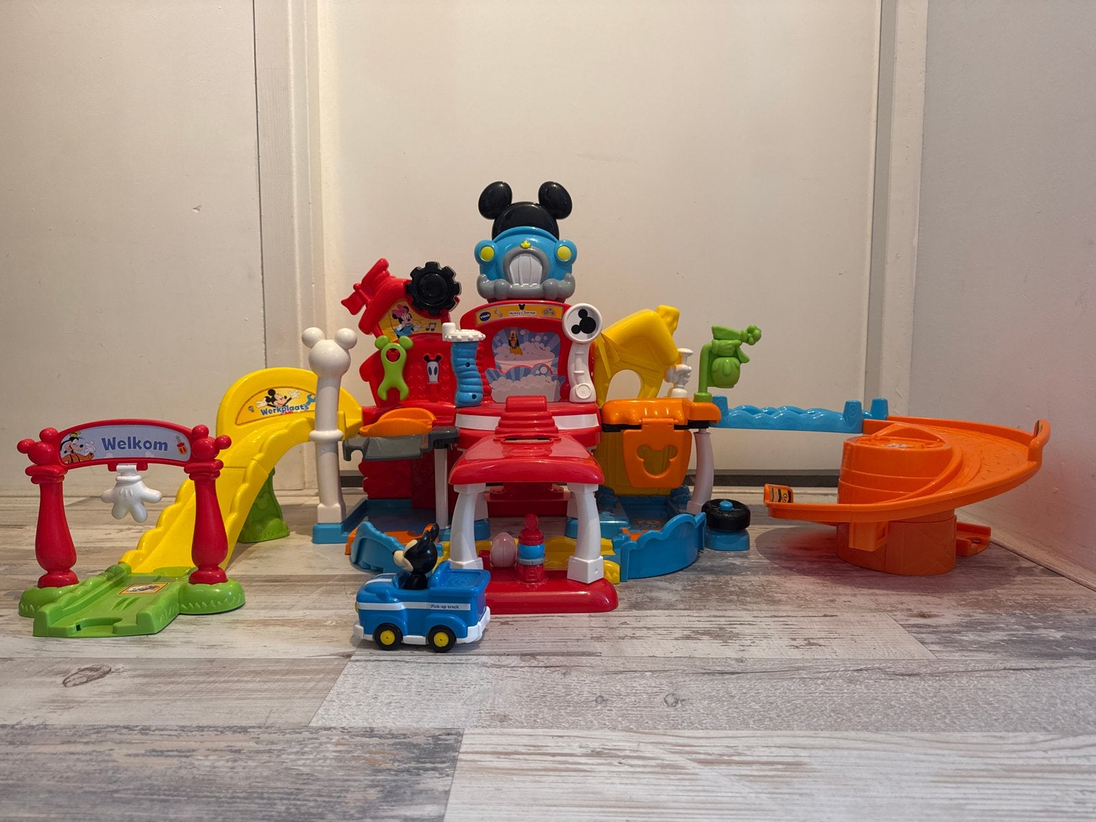 VTech Toet Toet Auto's Mickey Mouse garage, Ophalen of Verzenden, Zo goed als nieuw