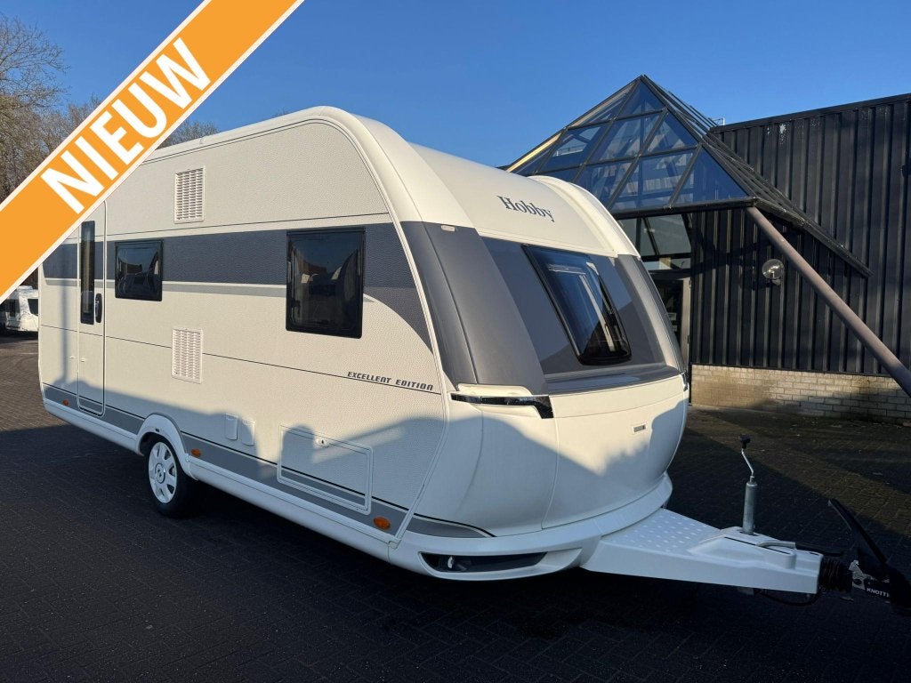 Hobby Excellent Edition 490 KMF Verzwaarde as, Tapijtset, Caravans en Kamperen, Caravans, Schokbreker, Hobby, Bedrijf, Treinzit