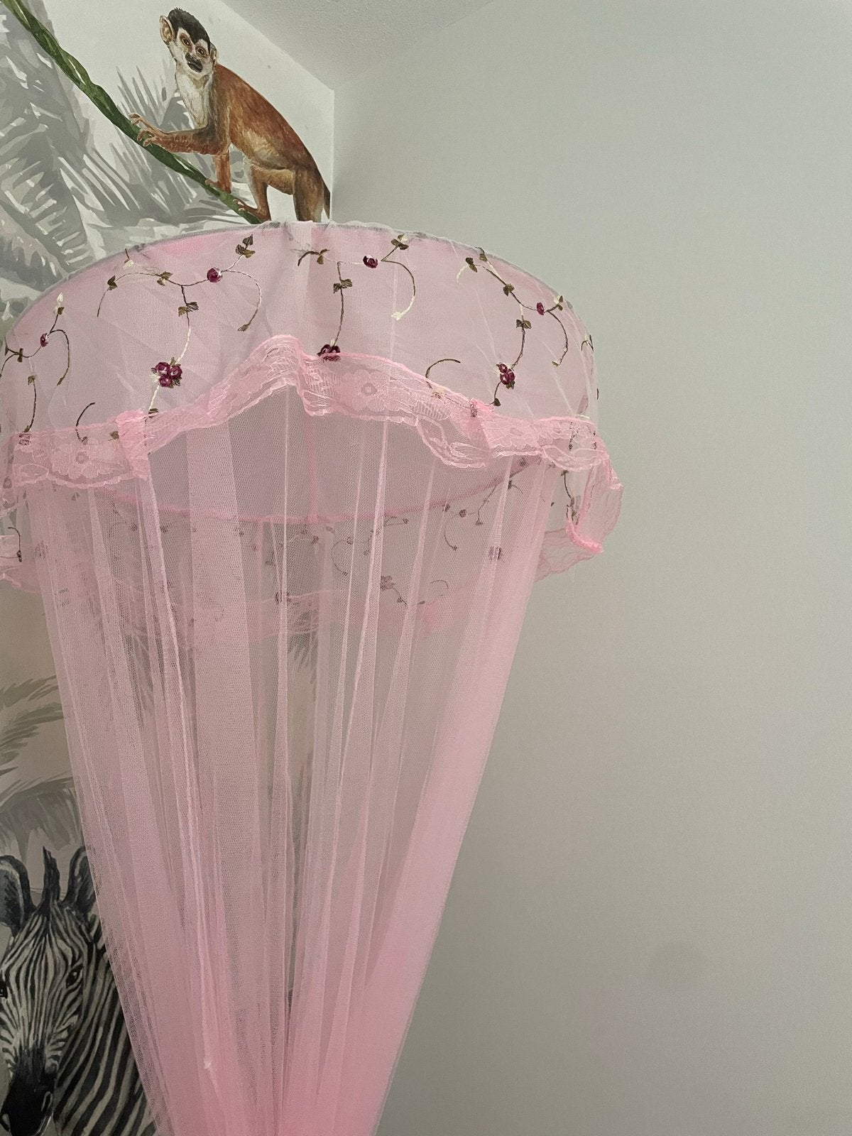 Roze klamboe met borduursel, Ophalen, Gebruikt, Overige typen