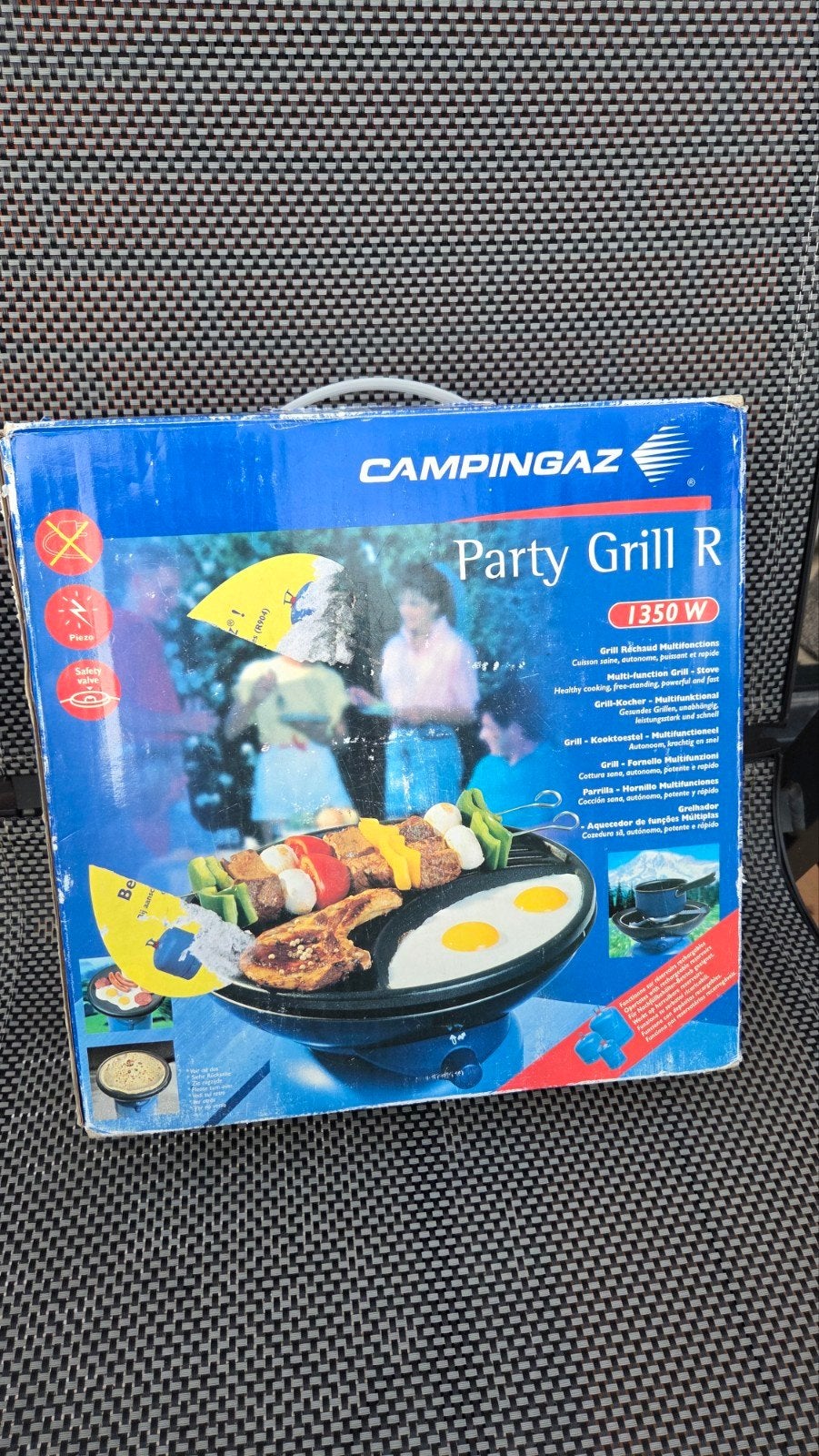 Campingaz Party Grill R 1350W - Compacte Gasbarbecue, Caravans en Kamperen, Kampeeraccessoires, Ophalen of Verzenden, Gebruikt