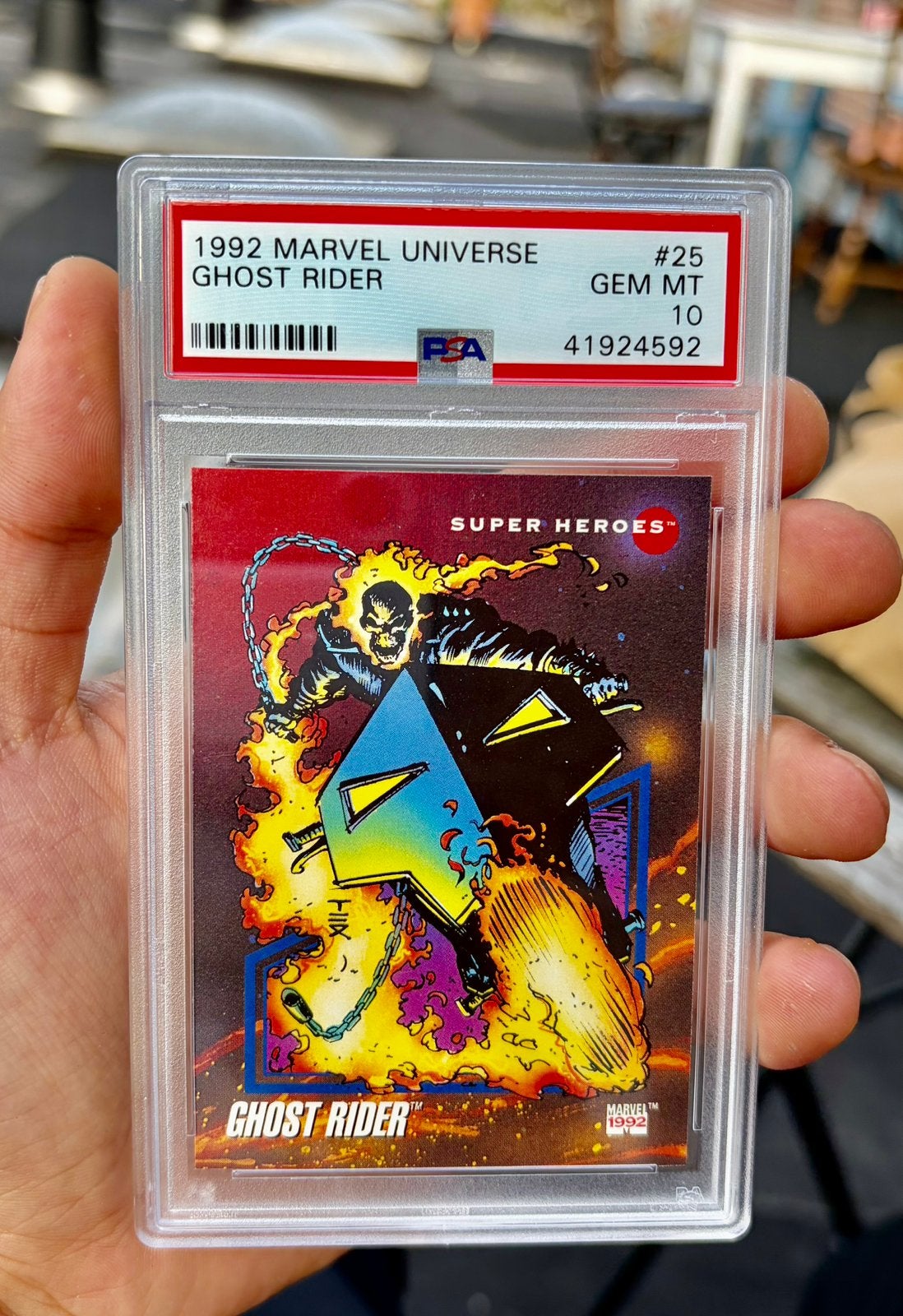 Ghost Rider PSA 10 Marvel Universe 1992 IMPEL - pop 34, Verzamelen, Poppetjes en Figuurtjes, Ophalen of Verzenden, Zo goed als nieuw