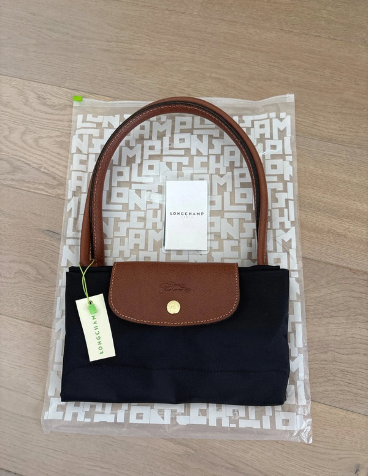 Longchamp Le Pliage Handtas Zwart Maat L, Verzenden, Nieuw, Zwart, Handtas
