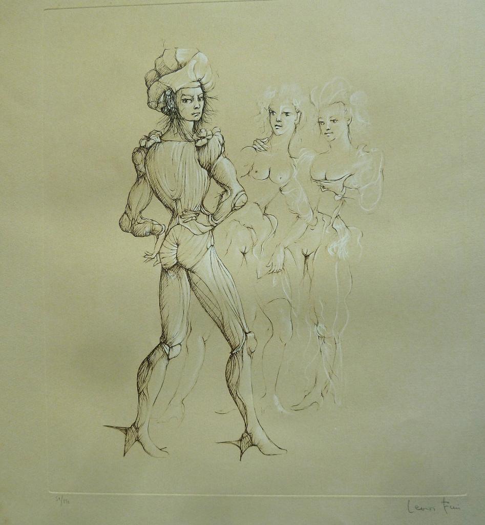 Leonor Fini  Ets, Ophalen of Verzenden, 37 cm, Met monogram, 1950 - 1999