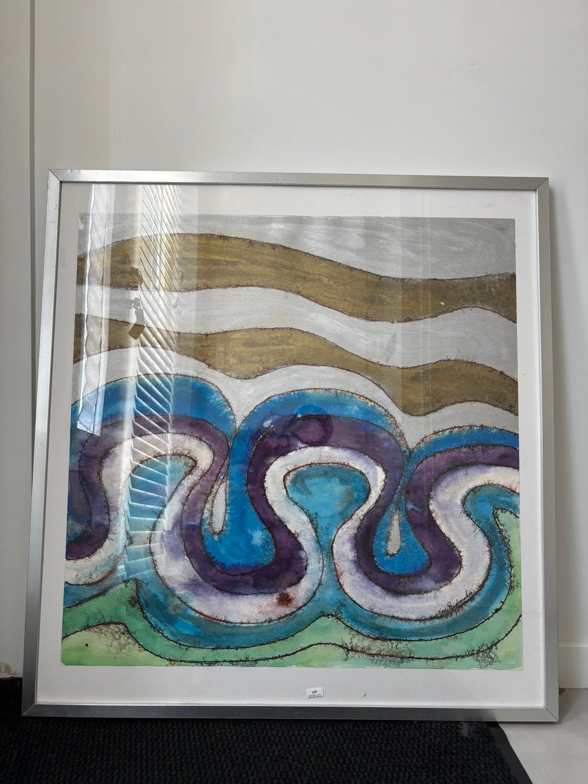 Abstract Aquarel / Gouache - Rademaker, Antiek en Kunst, Kunst | Schilderijen | Abstract, Ophalen of Verzenden